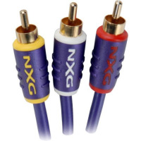 NXG  Combo A/V 2 Meter Cable RCA M/M Video & Stereo Audio Sapphire Series