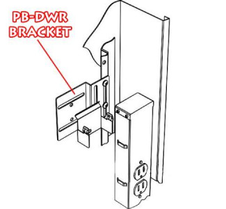 Middle Atlantic PB-DWR Vertical Power Strip Brackets for Middle Atlantic DWR & SR Series Wall Racks