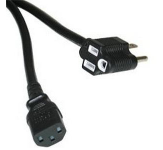 Cables To Go 6ft Universal Power Cord with Extra Outlet