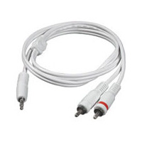 C2G 12' 3.5MM to 2X RCA Ipod White 