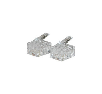 Cables To Go RJ11 Modular Plug for Round Solid Cable