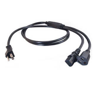 Cables To Go 1-to-2 Power Cord Splitter
