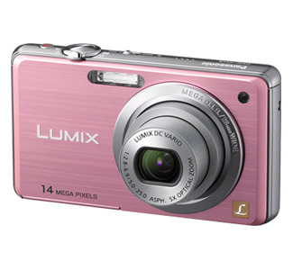 pink point and shoot camera