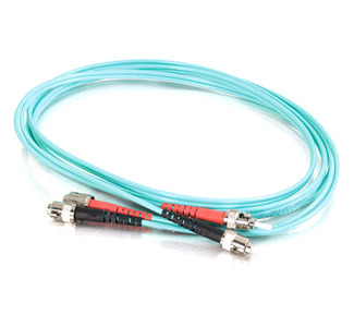 Cables To Go Fiber Optic Duplex Patch Cable  - ST Male Network - ST Male Network - 19.69ft - Aqua 