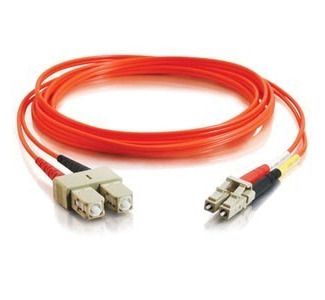 Cables To Go Fiber Optic Duplex Multimode Patch Cable with Clips - LC Male - SC Male - 13.12ft 