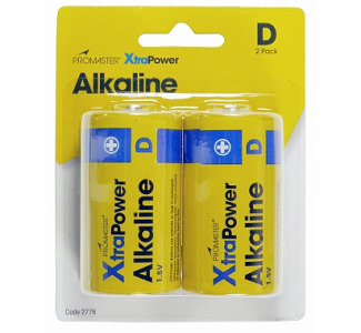 Promaster D Xtra Power Batteries-2 Pack Alkaline