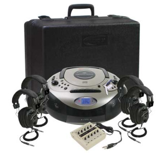 Califone 1886PLC SpiritSD CD/Cassette Boombox 4-Person Spirit SD Stereo Listening Center