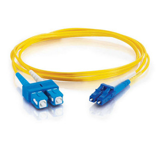 Cables To Go Fiber Optic Duplex Patch Cable - Plenum-Rated - 9.84ft - Yellow 