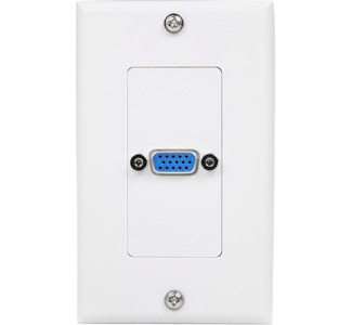 StarTech.com Single Outlet 15-Pin Female VGA Wall Plate White