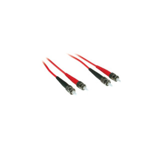 Cables To Go Fiber Optic Duplex Patch Cable (ST/ST) 6.56 ft - Red