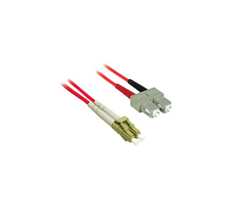 Cables To Go Fiber Optic Duplex Patch Cable (LC/SC) 6.56 ft - Red