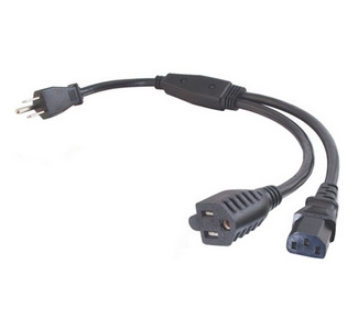 Cables To Go 1-to-2 Power Cord Splitter