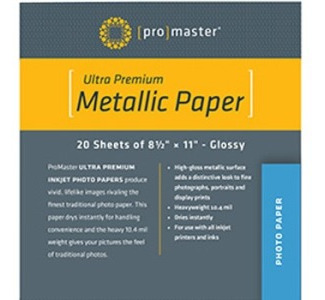 Promaster Silver Metallic Inkjet Paper - 8.5