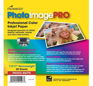 Promaster PhotoImage PRO Matte Inkjet Paper - 11 x 17'' - 20 Sheets