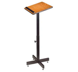 Oklahoma Sound 70 Portable Adjustable Height Presentation Lectern Non Sound  Medium Oak