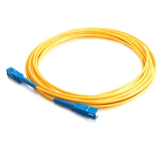 Cables To Go Fiber Optic Simplex Patch Cable, SC/SC, 6.56ft, Yellow