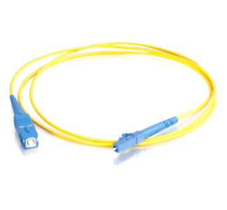 Cables To Go Fiber Optic Simplex Patch Cable, LC/SC, 3.28ft, Yellow