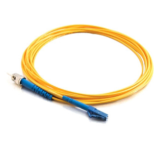Cables To Go Fiber Optic Simplex Patch Cable LC/ST, 16.4 ft, Yellow