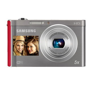  Samsung DV300F 16MP Digital DualView WIFI Camera (Silver / Red)