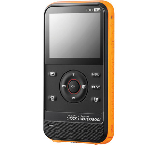 Samsung W300 Rugged Full HD 1080p Pocket Camcorder (Orange)