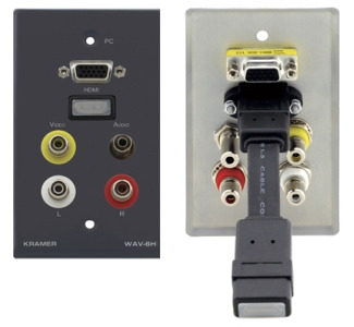 Kramer WAV-6H Audio/Video Faceplate