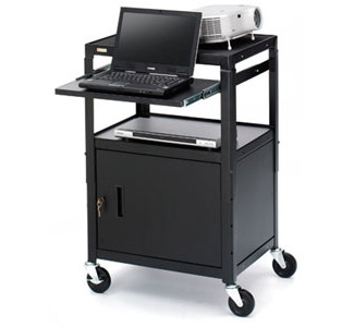 Bretford CA2642NSE Adjustable Height Multipurpose Cart with Cabinet