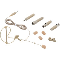 Samson SE10T Headworn Omni-Dir Mic/Beigew/4 Cable Adapters f/Use w/Most Transmtr