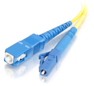 C2G 15m LC-SC 9/125 OS1 Simplex Singlemode PVC Fiber Optic Cable - Yellow