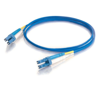 2m LC-LC 9/125 OS1 Duplex Singlemode PVC Fiber Optic Cable - Blue