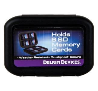 Delkin Memory Card Case - holds 8 cards