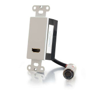 C2G Rapidrun Digital HDMI Passive Wall Plate - White Decora Style