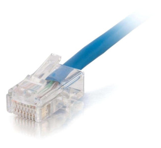 C2G 1ft Cat5e Non-Booted Unshielded (UTP) Network Patch Cable (Plenum Rated) - Blue