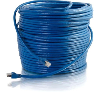 C2G 250 ft Cat6 Snagless Solid Shielded Network Patch Cable - Blue