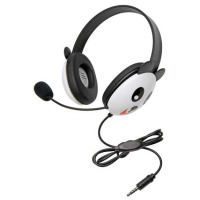 Califone 2810-TPA List. First Headphones Panda Motif, with Mic 3.5mm To-Go Plug