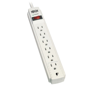 Tripp Lite 6-Outlets, 8-Ft Cord, 990 Joule Strip, Flat Plug - Protect It! Surge Suppressor