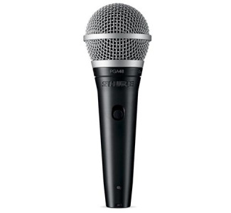 Shure PGA48-QTR Microphone Cardioid Dynamic (XLR-QTR Cable)