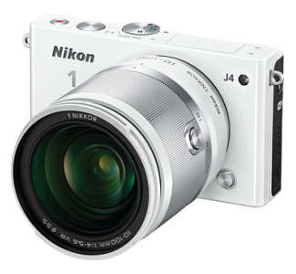 Nikon J4 Mirrorless Digital Camera with 10-100 mm VR Zoom Lens - White