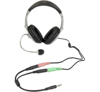 StarTech.com 3.5mm 4 Position to 2x 3 Position 3.5mm Headset Splitter Adapter - M/F