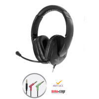 Hamilton Buhl T18LG3EBK Trios Headset w/ Mic. Ships with TRRS and Dual PC