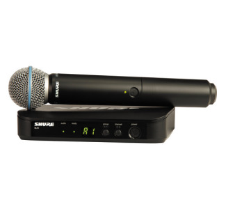 Shure BLX24 Handheld Wireless System With Beta 58A Mic (J10: 584 - 608 MHz)