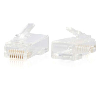 C2G RJ45 Cat6 Modular Plug for Round Solid/Stranded Cable - 50pk