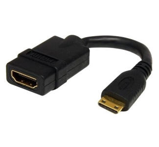 StarTech.com 5in High Speed HDMI Adapter Cable - HDMI to HDMI Mini- F/M