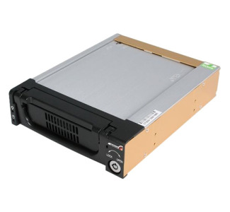 StarTech.com Black Aluminum 5.25in Rugged SATA Hard Drive Mobile Rack Drawer