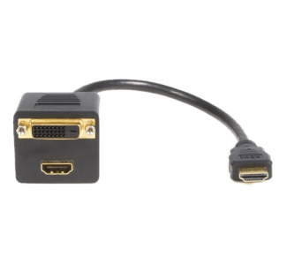 StarTech.com 1 ft HDMI Splitter Cable - HDMI to HDMI and DVI-D - M/F