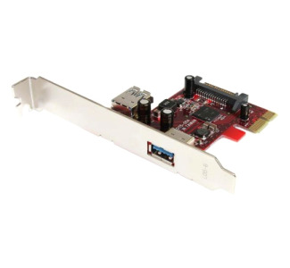 StarTech.com 2 port PCI Express SuperSpeed USB 3.0 Card with UASP Support - 1 Internal 1 External