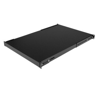 StarTech.com 1U Adjustable Depth Rack Mount Shelf - Heavy Duty Fixed Server Rack Cabinet Shelf - 175lbs / 80kg