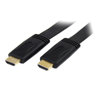 StarTech.com 15 ft Flat High Speed HDMI Cable with Ethernet - HDMI - M/M