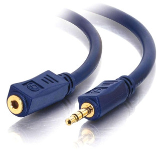 C2G 6ft Velocity 3.5mm M/F Stereo Audio Extension Cable