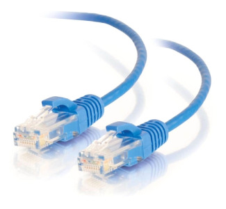 C2G 7ft Cat6 Snagless Unshielded (UTP) Slim Network Patch Cable - Blue