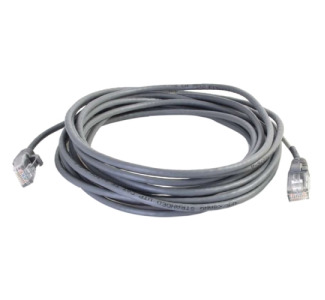 C2G 13ft Cat5e Snagless Unshielded (UTP) Slim Network Patch Cable - Gray